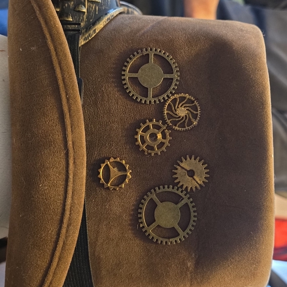 Source Unknown Steampunk Brown Hat With Gear Acce… - image 4